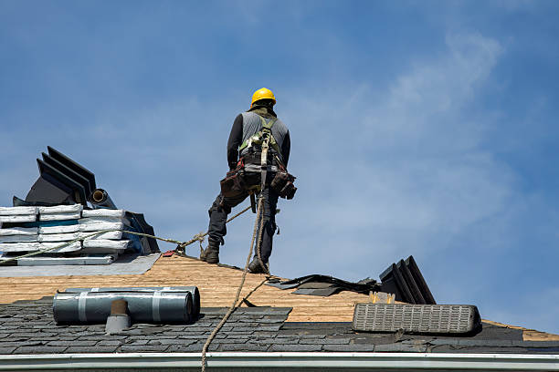 Professional Storm Damage Roof Repair technician working in Malaga, NJ